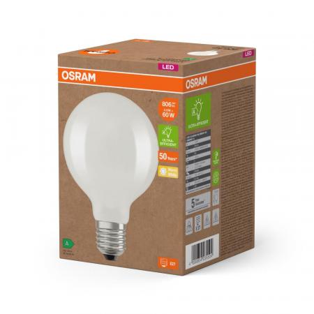 OSRAM E27 STAR Globe 95 besonders effiziente LED Kugellampe 3,8W wie 60W 2700K warmweißes Licht